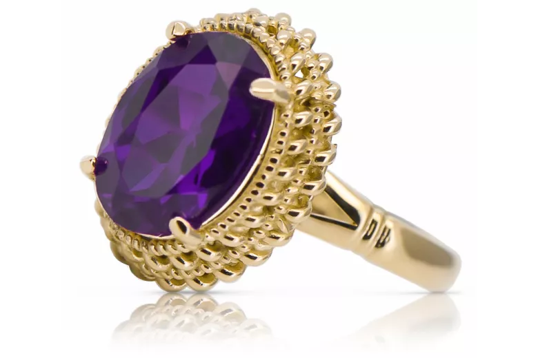 Ring Alexandrite 14K Yellow gold Vintage vrc068y
